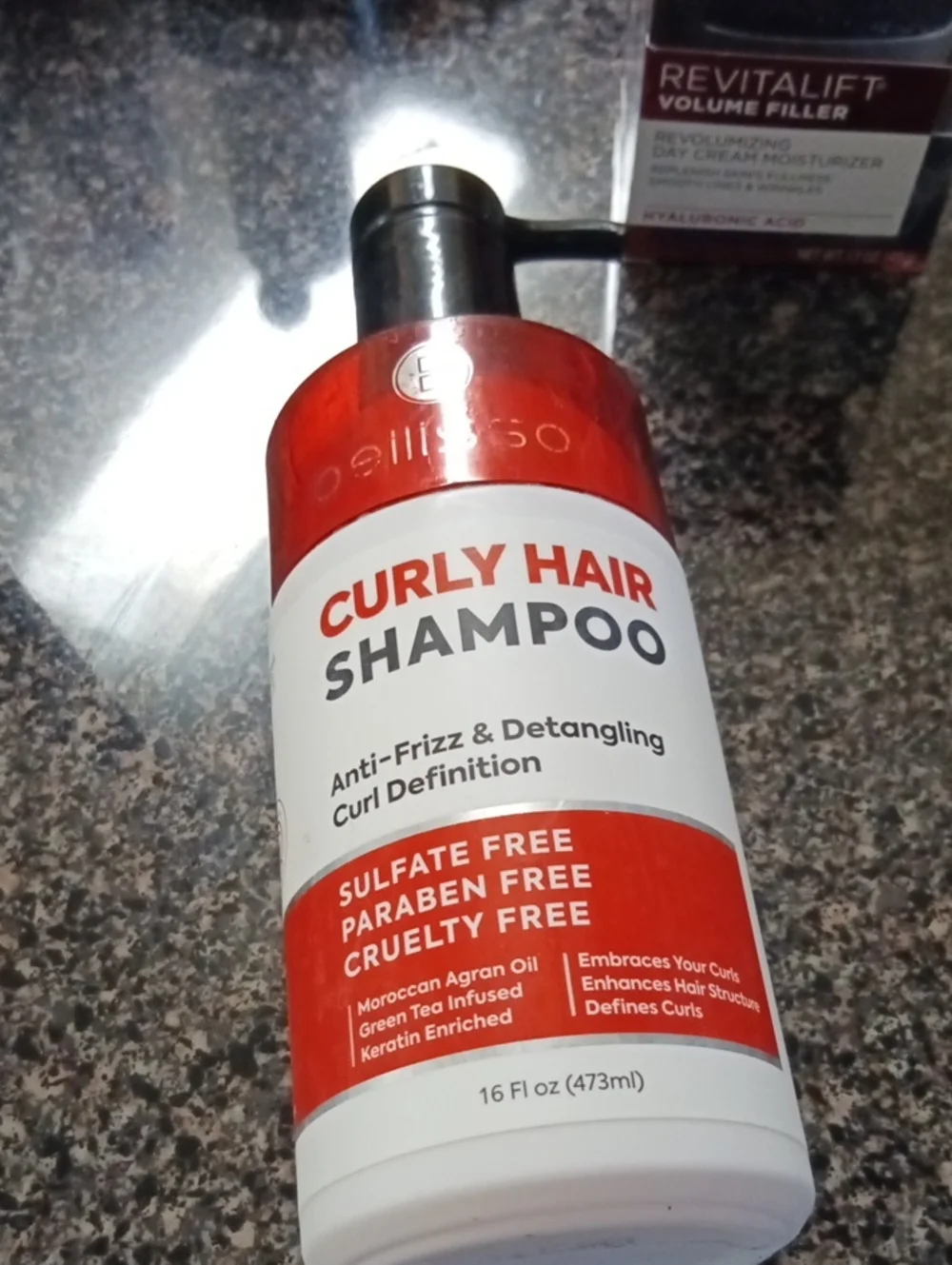 Target Curly Hair Shampoo - Red and White Bottle